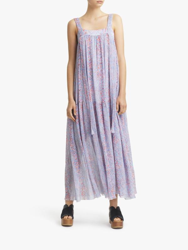 Chloé Vestidos Mujer Ropa Azules 64% Algodón,36% Silk WDLE27405